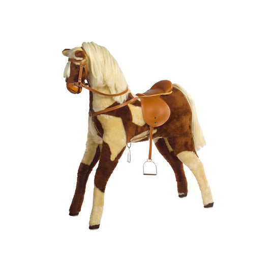 Plüschpferd Stehpferd La Bella – Vorderansicht des kuscheligen Plüschpferds