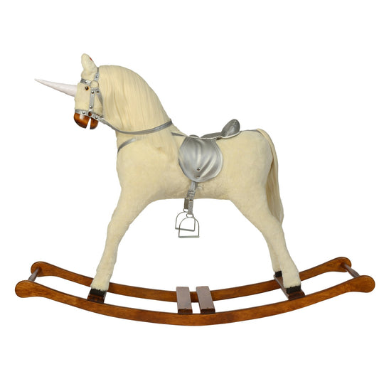 Schaukeleinhorn Cheona – Seitenansicht mit Einhorn-Design