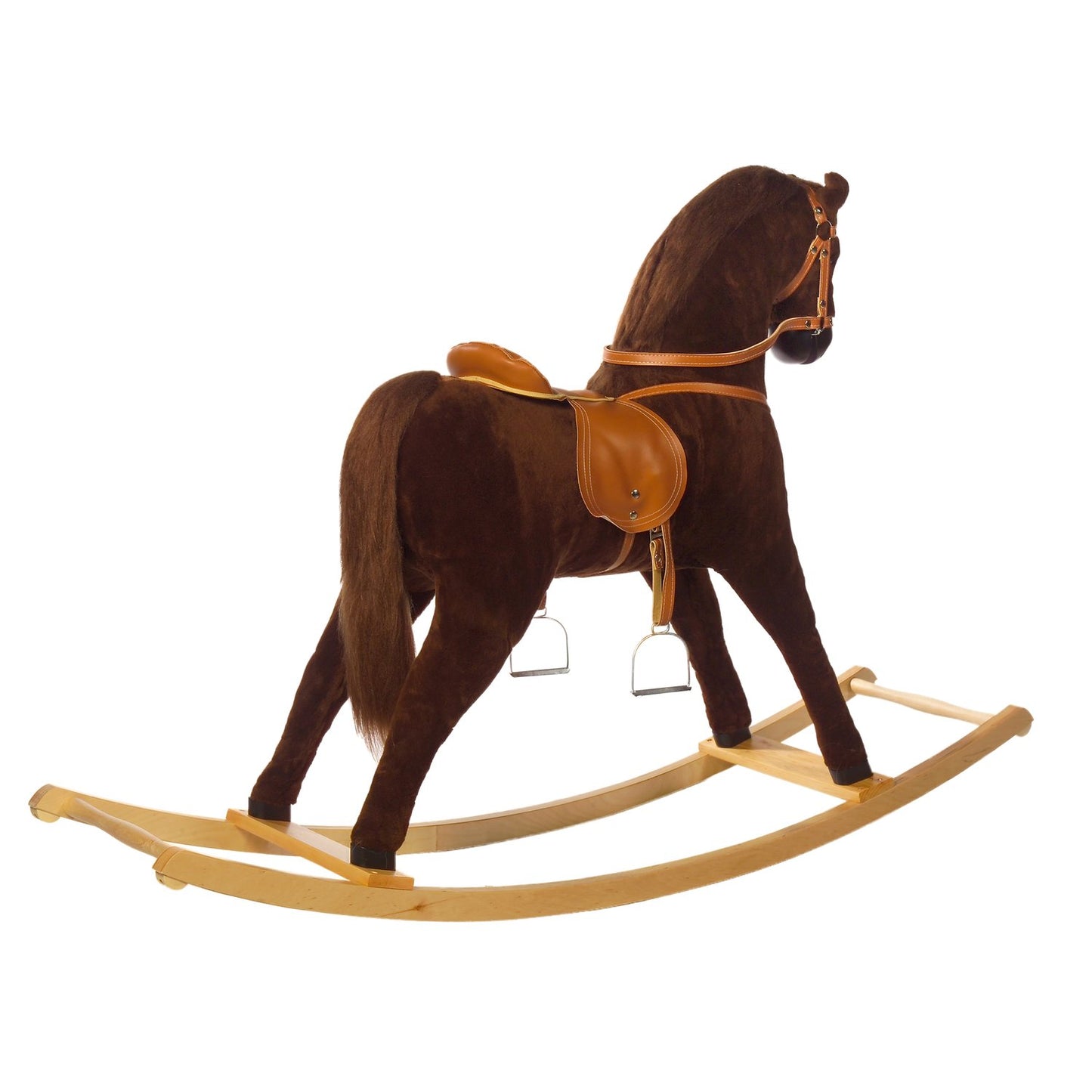 Schaukelpferd Lord – Rückansicht für stabiles Schaukeln