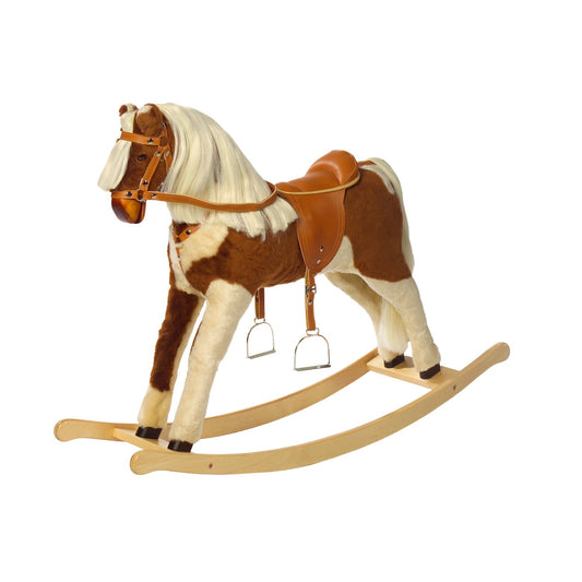 Schaukelpferd Lucy – Vorderansicht aus Holz
