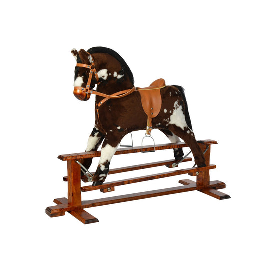 Schaukelpferd Peppino – Vorderansicht des liebevoll gestalteten Kinder-Schaukelpferds