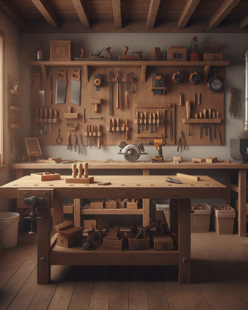 Rustikale Schaukelpferd Werkstatt