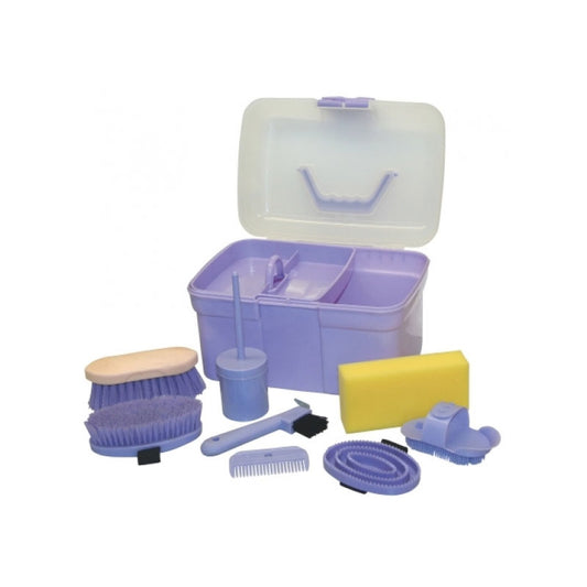 Kinder Pferde-Putzzeug – Putzbox in Lila
