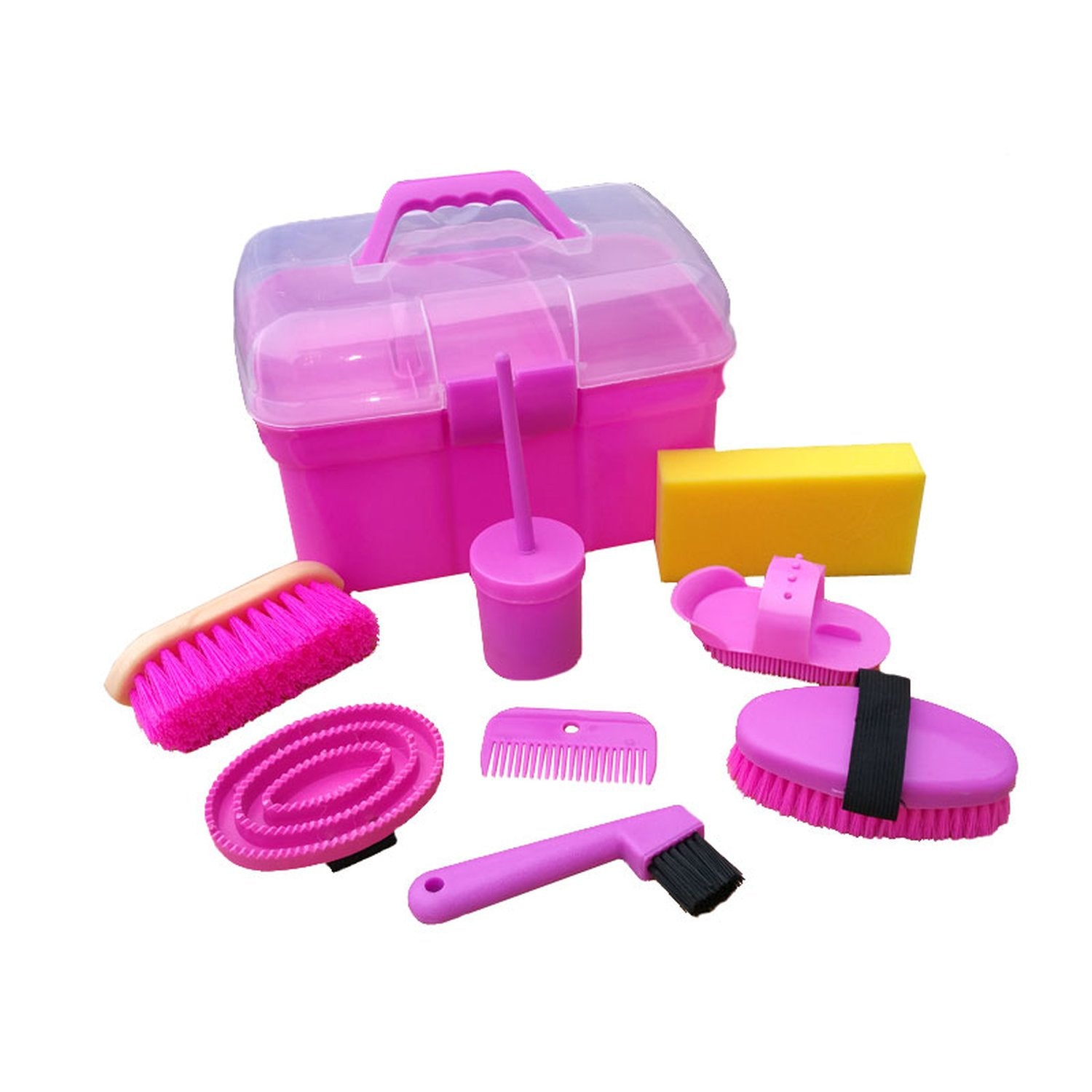 Kinder Pferde-Putzzeug – Putzbox in Pink
