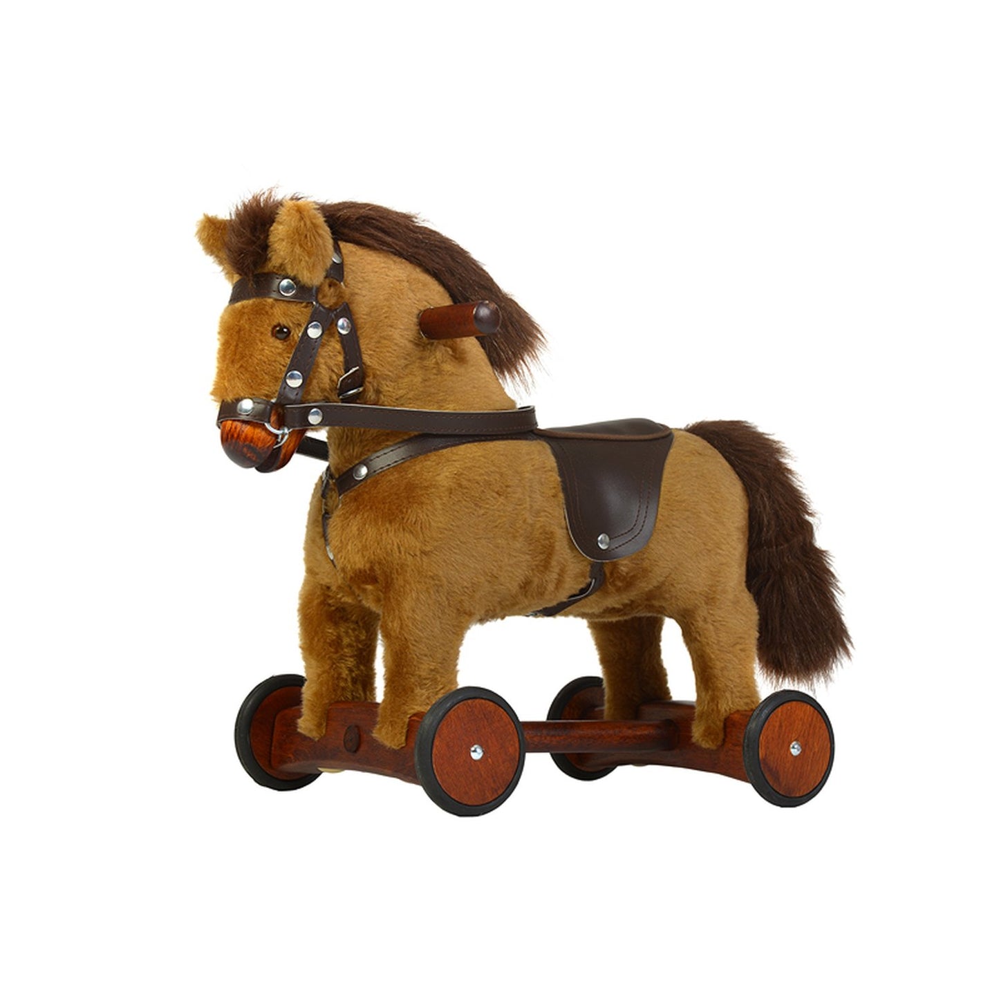 Mini-Rutschpferd Lea – Vorderansicht des Rollpferds für Kleinkinder
