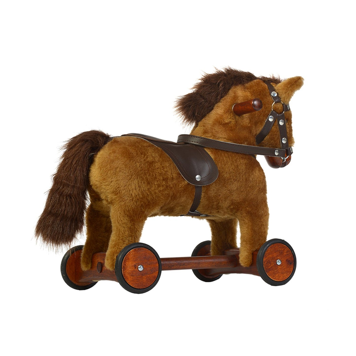 Mini-Rutschpferd Lea – Rückansicht des stabilen Kinder-Rutschpferds
