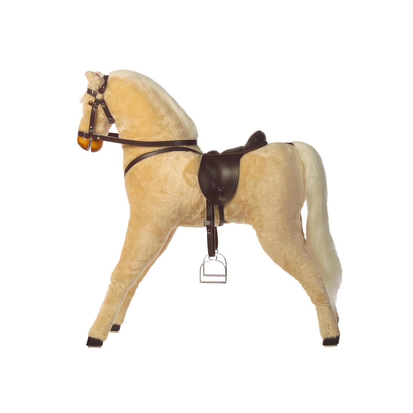 Plüschpferd Spielpferd Elena – Seitenansicht des weichen Spielpferds
