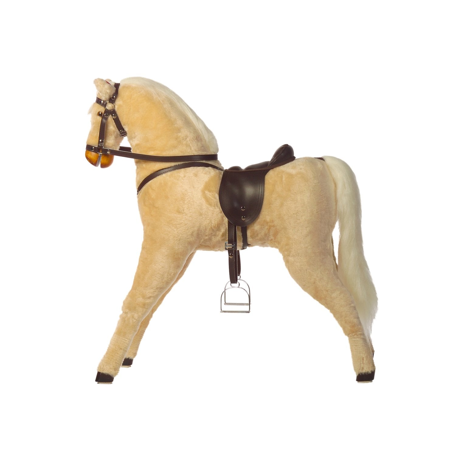 Plüschpferd Spielpferd Elena – Seitenansicht des weichen Spielpferds
