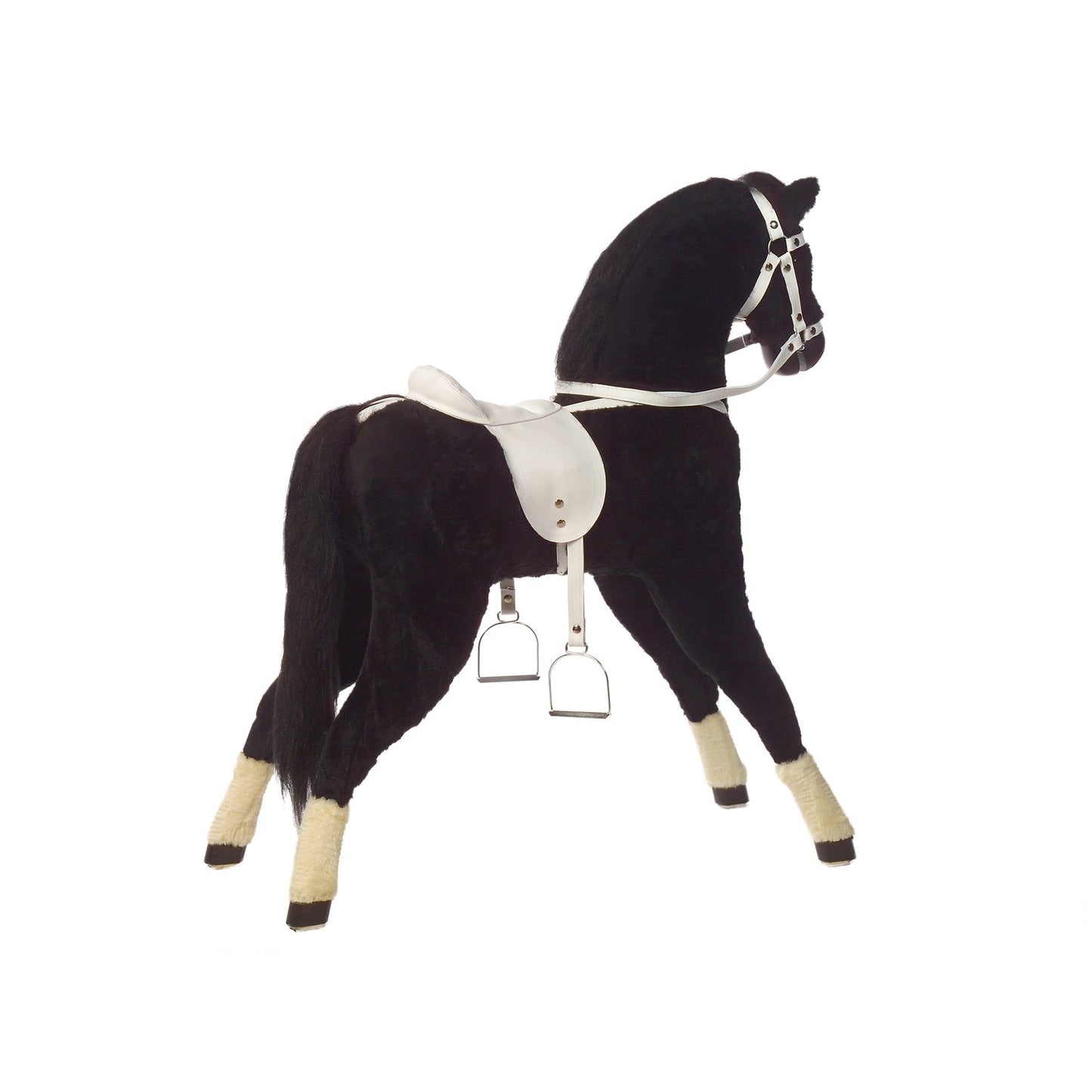 Plüschpferd Stehpferd Callino – Rückansicht des stabilen Plüschpferds
