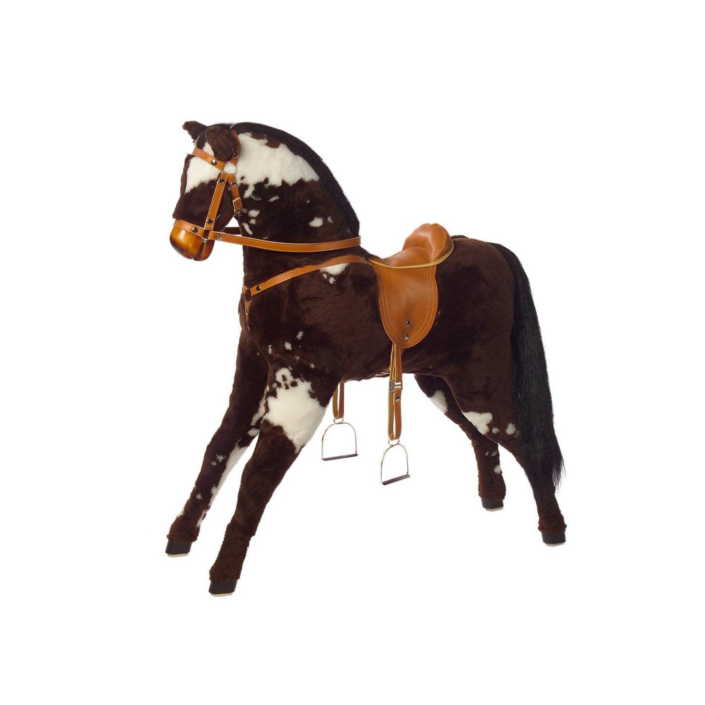 Plüschpferd Stehpferd Costano – Vorderansicht des weichen Kinderpferds
