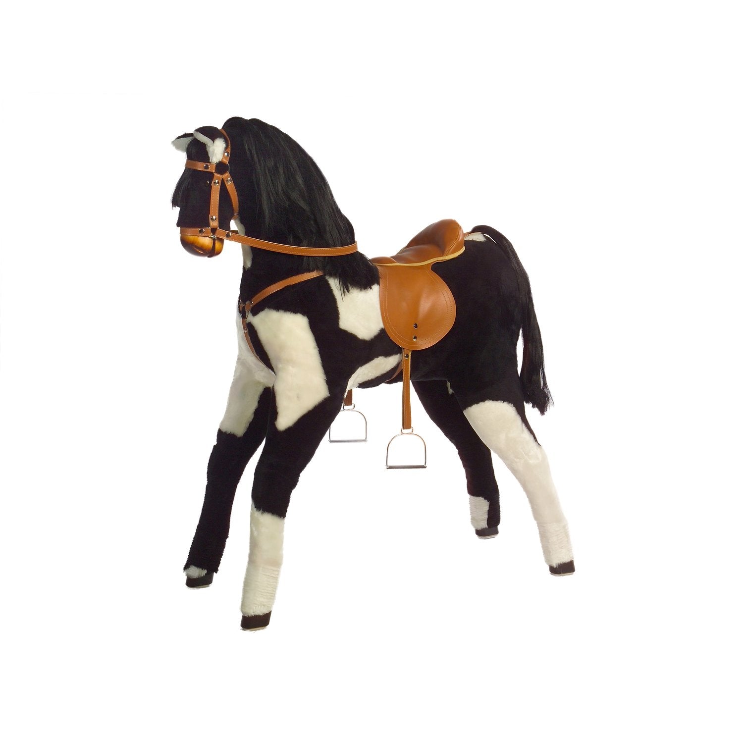 Plüschpferd Stehpferd La Rose – Vorderansicht des liebevoll gestalteten Kinderpferds
