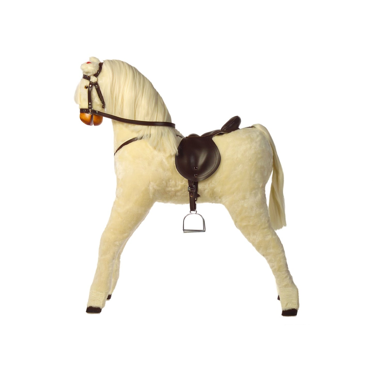 Plüschpferd Stehpferd Princessa – Seitenansicht des märchenhaften Plüschpferds
