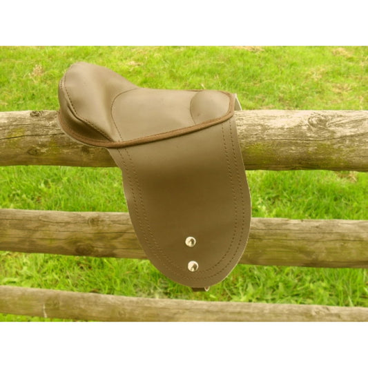 Sattel für Schaukelpferde mittlerer Größe in Dunkelbraun
