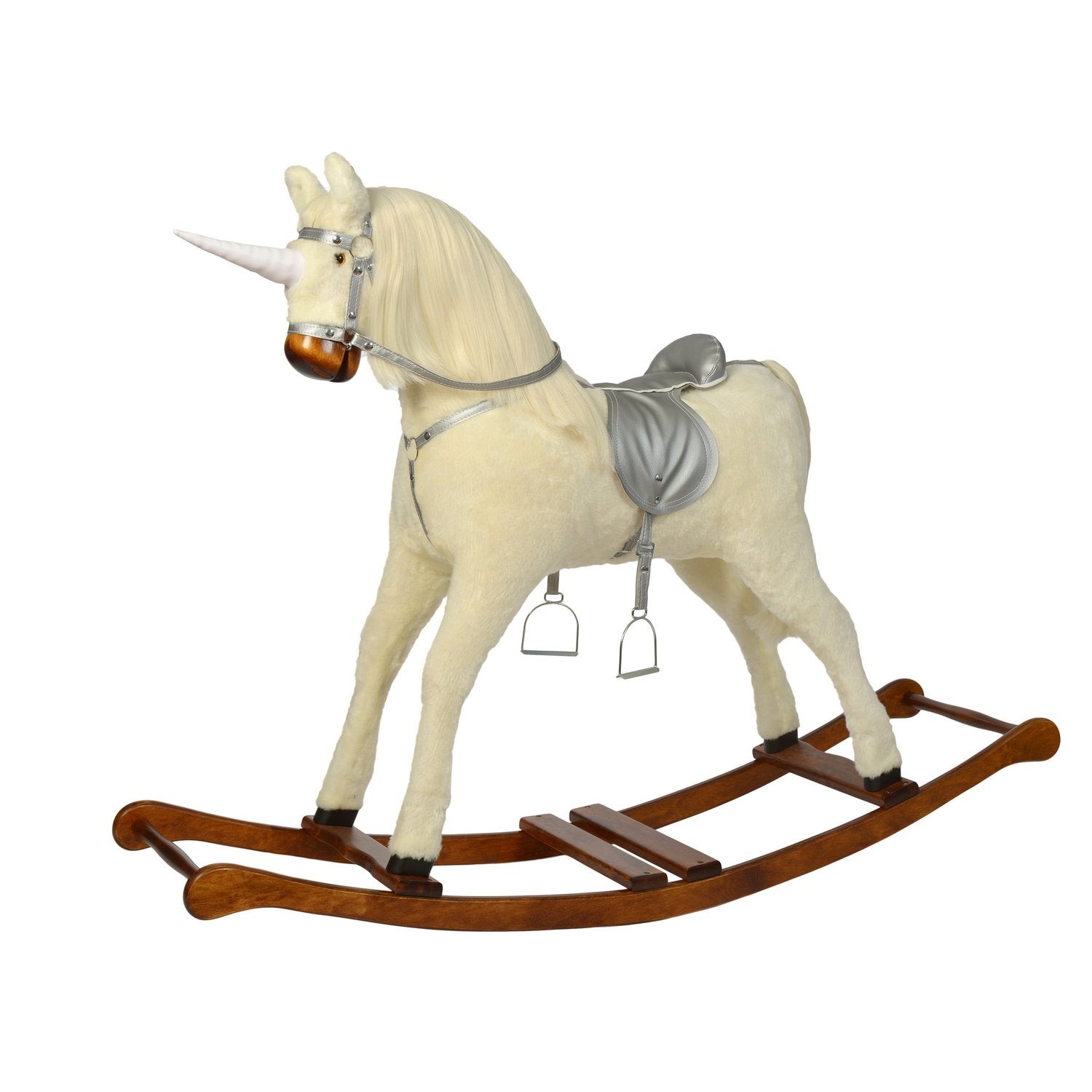 Schaukeleinhorn Cheona – Vorderansicht des Einhorn-Schaukeltiers für Kinder
