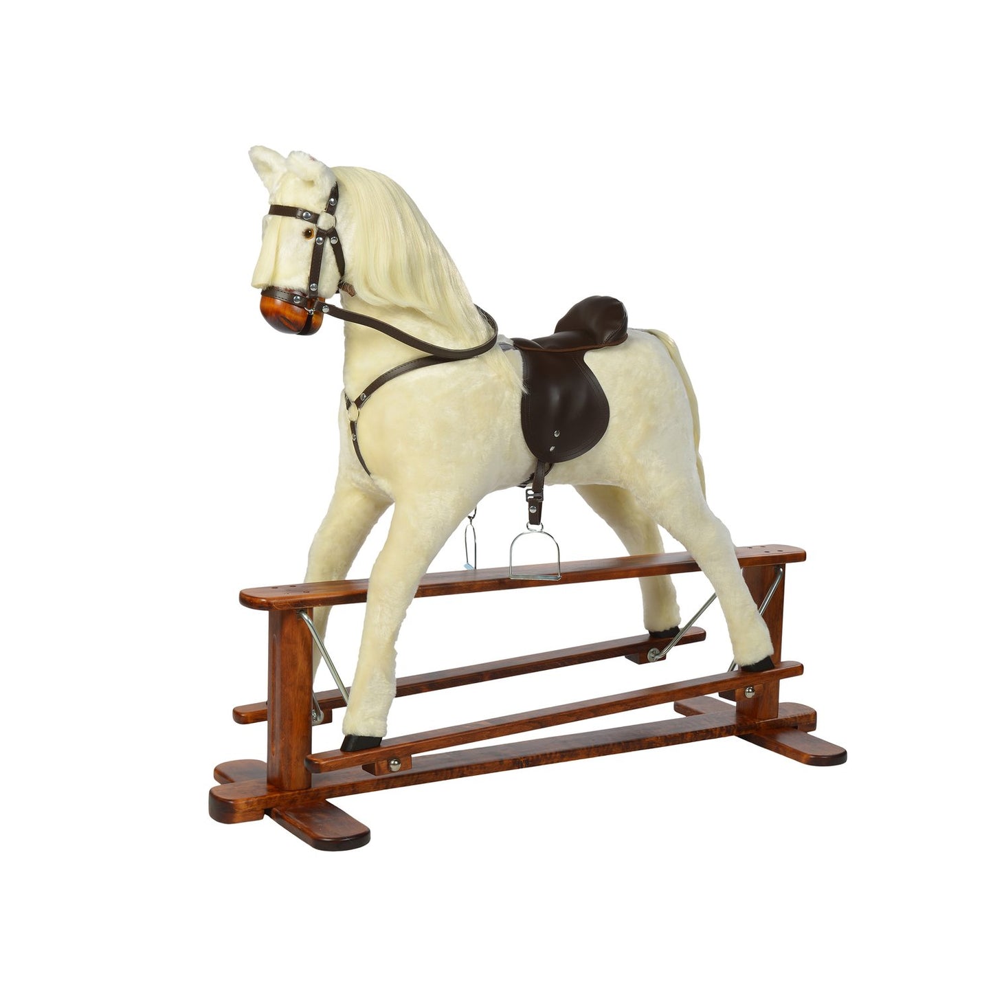 Schaukelpferd Ballerina – Vorderansicht des eleganten Kinder-Schaukelpferds
