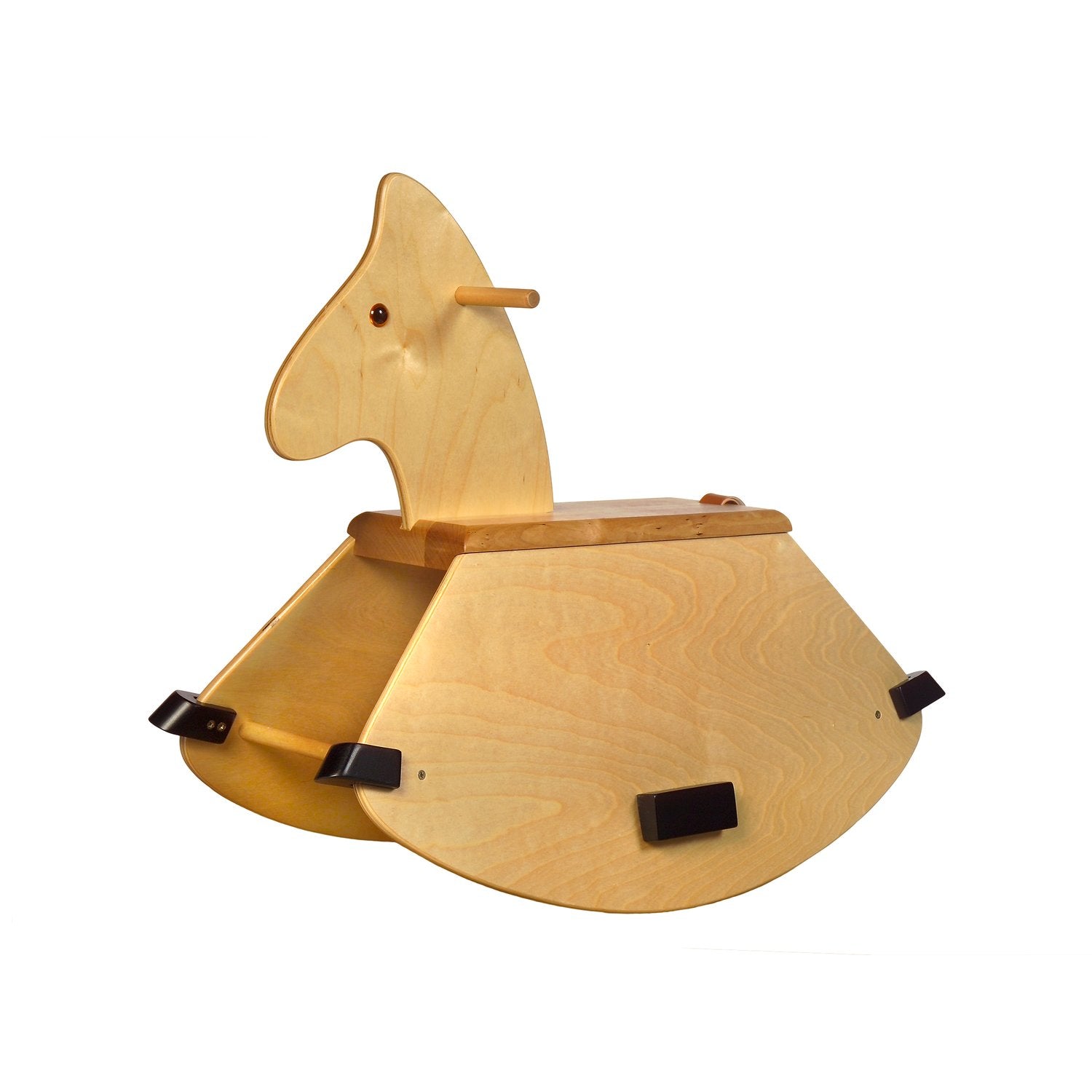 Schaukelpferd Bommel – Vorderansicht des Kinder-Schaukelpferds
