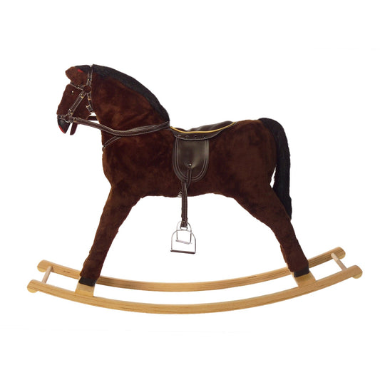 Schaukelpferd Bonanzo – Seitenansicht des klassischen Holz-Schaukelpferds

