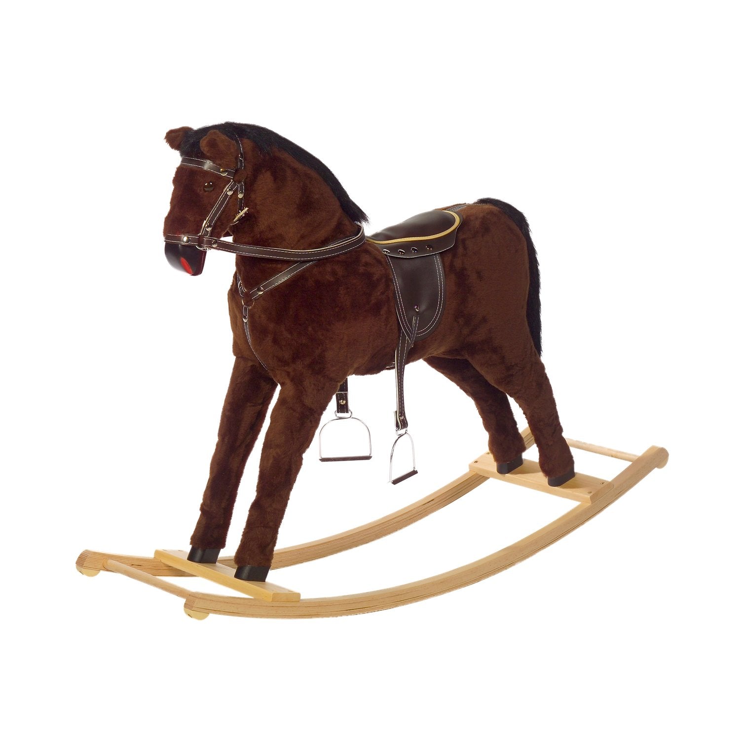 Schaukelpferd Bonanzo – Vorderansicht des robusten Kinder-Schaukelpferds
