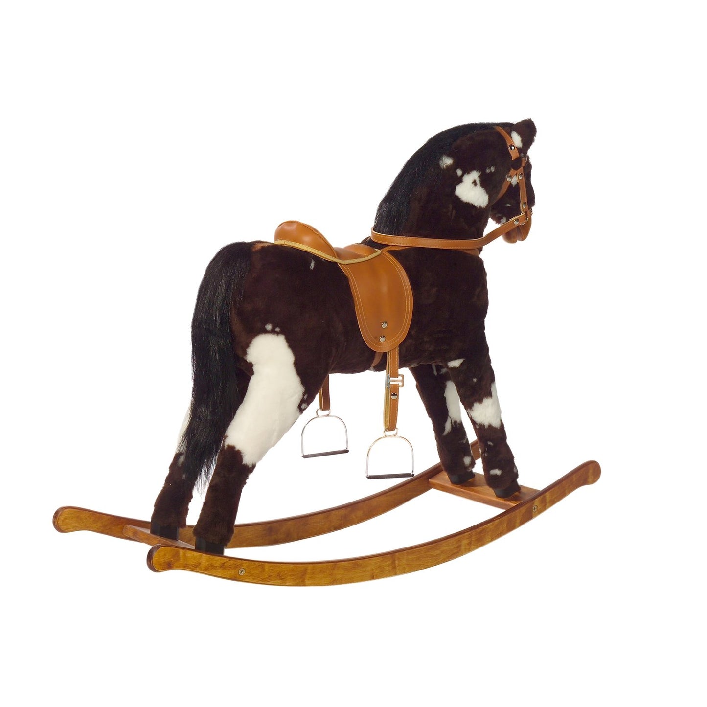 Schaukelpferd Cheyenne – Rückansicht für sicheres Spielen
