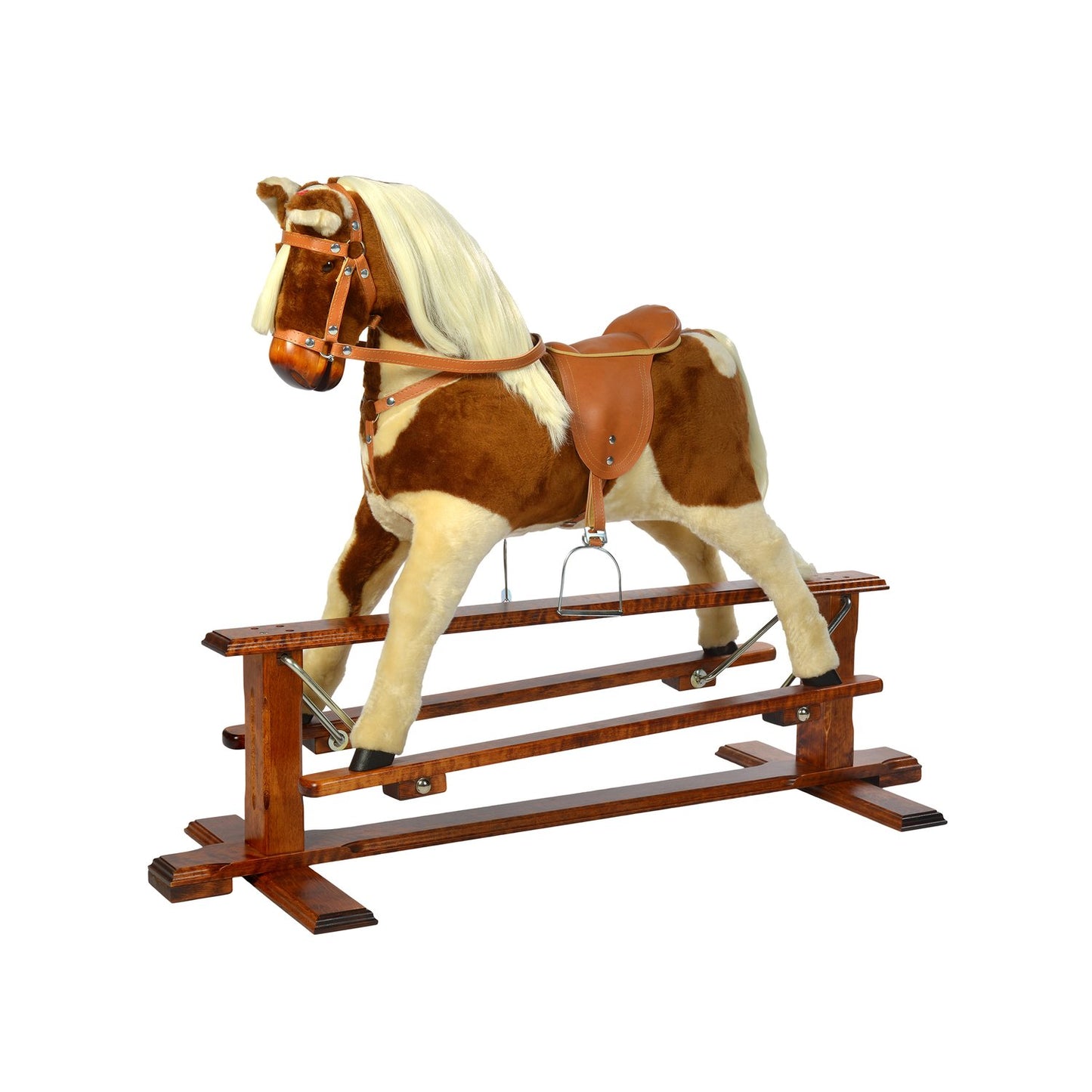 Schaukelpferd Diana – Vorderansicht des hochwertigen Kinder-Schaukelpferds
