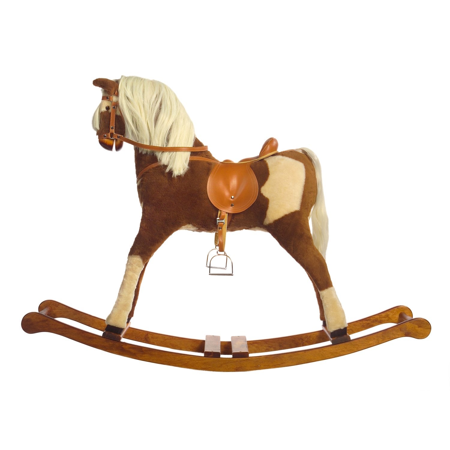 Schaukelpferd La Bella – Seitenansicht mit eleganter Form
