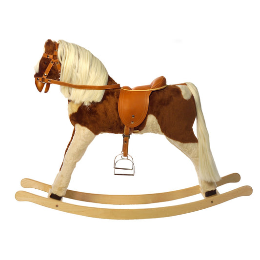Schaukelpferd Lucy – Seitenansicht des beliebten Kinder-Schaukelpferds
