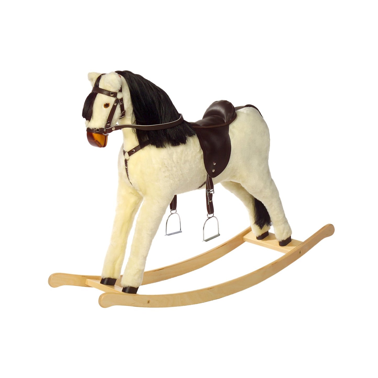 Schaukelpferd Marie – Vorderansicht mit weicher Form
