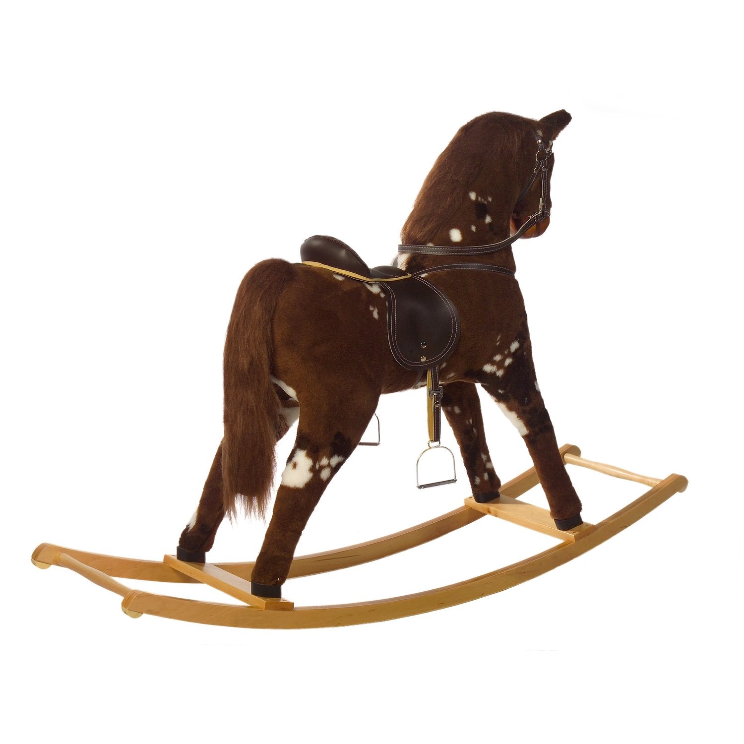 Schaukelpferd Ponca – Rückansicht für sicheren Halt
