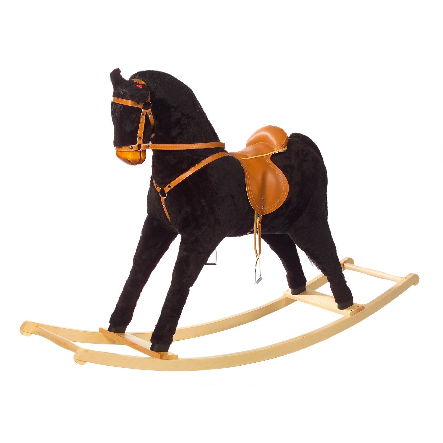 Schaukelpferd Prince – Vorderansicht mit eleganten Linien
