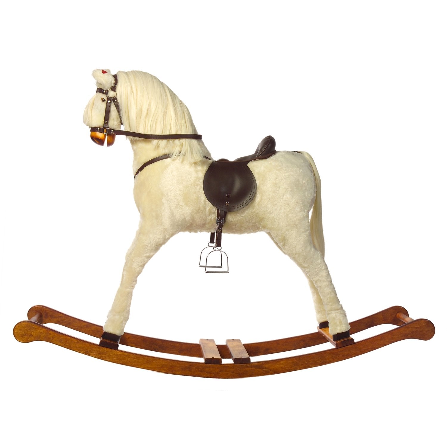 Schaukelpferd Princessa – Seitenansicht für kleine Prinzessinnen
