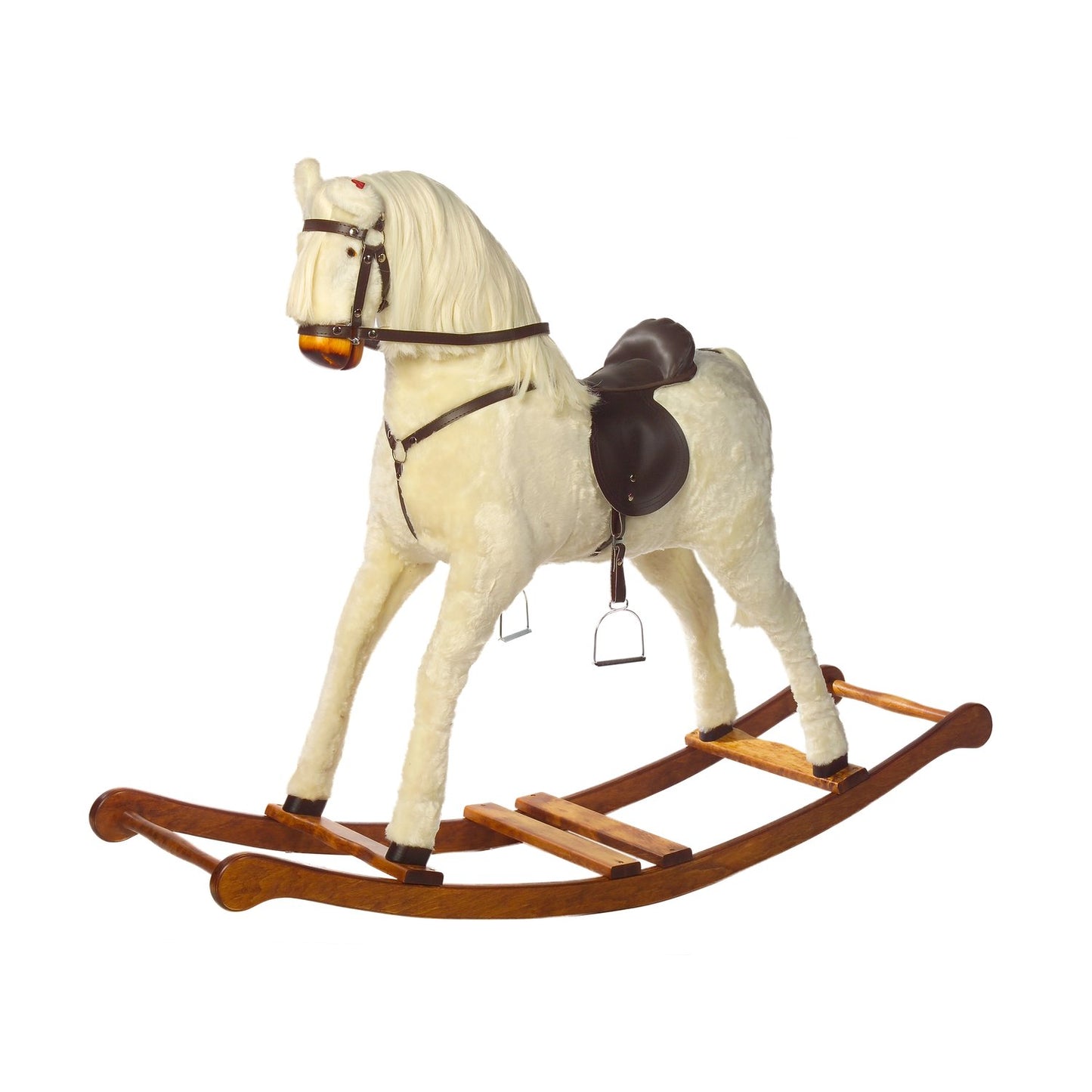 Schaukelpferd Princessa – Vorderansicht des märchenhaften Schaukelpferds
