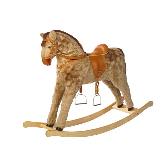 Schaukelpferd Silberwind – Vorderansicht mit stilvollem Design
