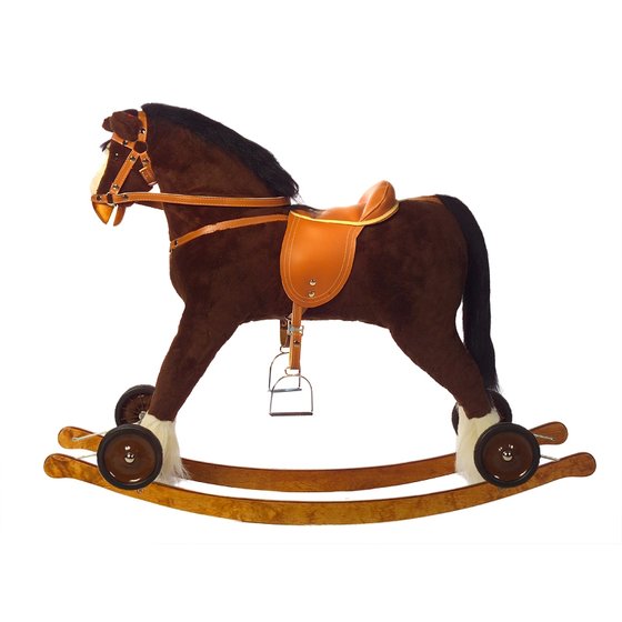 Schaukelpferd de Luxe mit Rollen