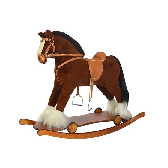 Schaukelpferd de Luxe auf Rollbrett
