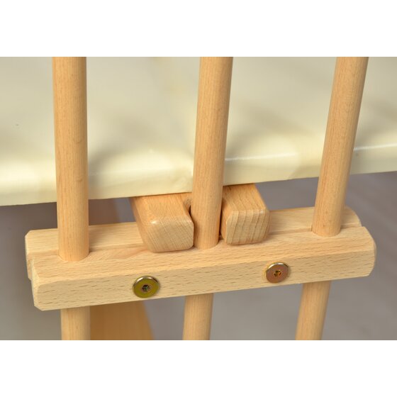 Zwillingslaufgitter XXL 140x140 Buche klar lackiert